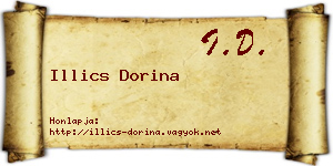 Illics Dorina névjegykártya